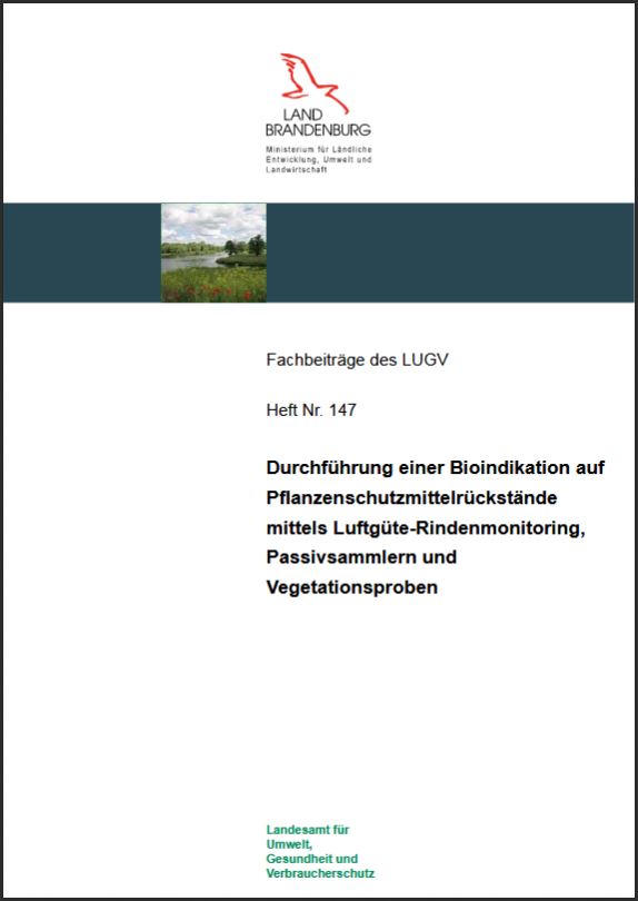 Bild vergrößern (Bild: Titelseite Durchführung einer Bioindikation auf Pflanzenmittelrückstände (2015))