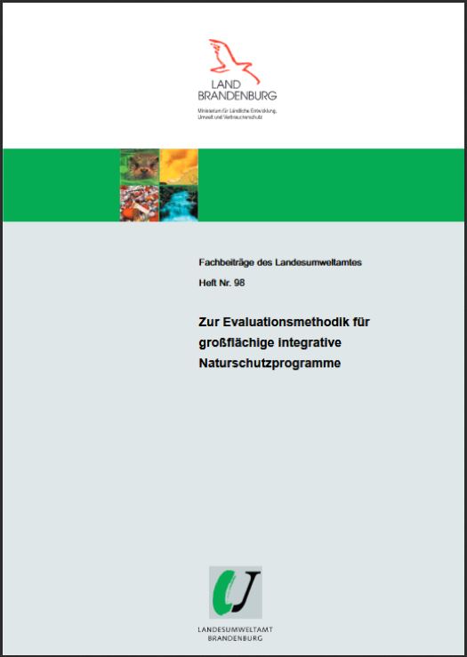 Bild vergrößern (Bild: Titelseite: Zur Evaluationsmethodik für großflächige integrative Naturschutzprogramme - Fachbeiträge, Heft 98)