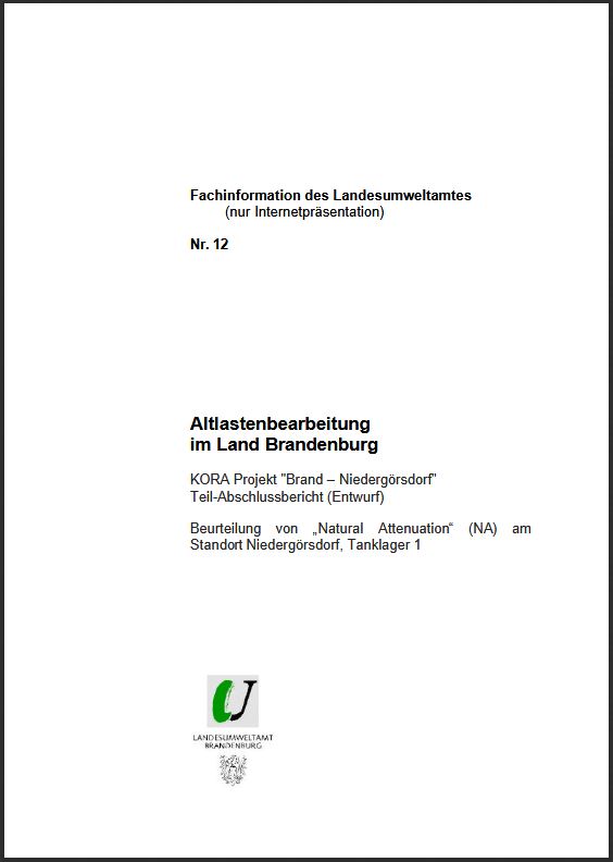 Bild vergrößern (Bild: Natürlicher Schadstoffabbau, Brand Niedergörsdorf - Fachinformation Altlastenbearbeitung, Nummer 12)