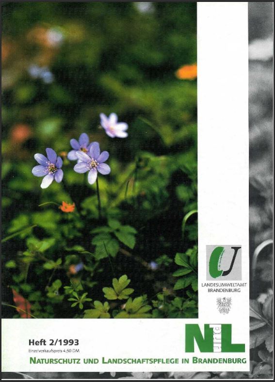Bild vergrößern (Bild: Titelseite der Zeitschrift: Naturschutz und Landschaftspflege in Brandenburg Heft 2 - 1993)