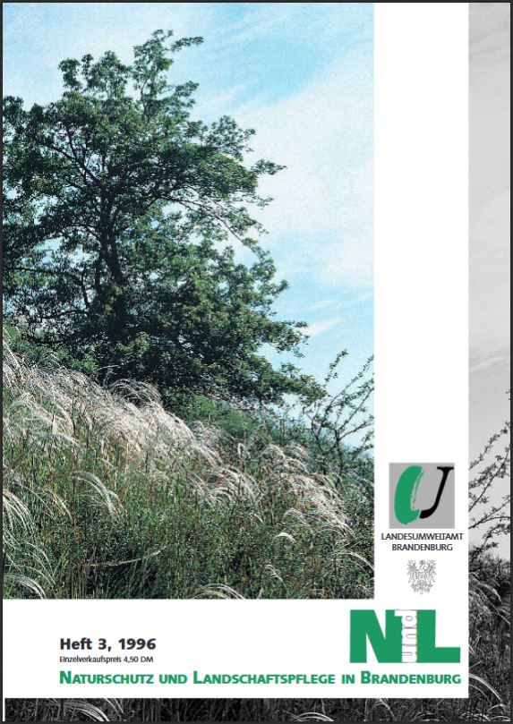 Bild vergrößern (Bild: Titelseite der Zeitschrift Naturschutz und Landschaftspflege in Brandenburg Heft 3 - 1996)