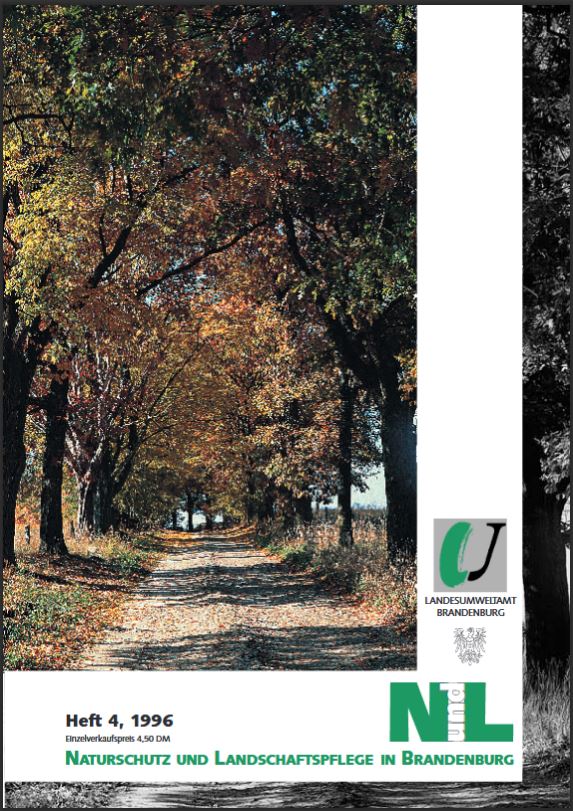Bild vergrößern (Bild: Titelseite der Zeitschrift: Naturschutz und Landschaftspflege in Brandenburg Heft 4 - 1996)