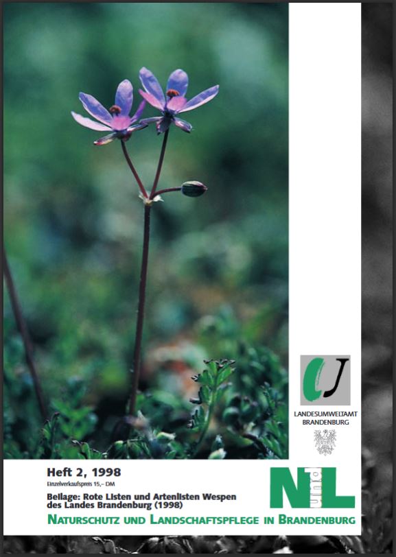 Bild vergrößern (Bild: Titelseite der Zeitschrift: Naturschutz und Landschaftspflege in Brandenburg Heft 2 - 1998)