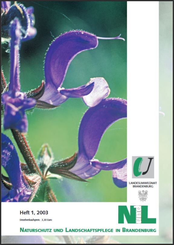 Bild vergrößern (Bild: Titelseite der Zeitschrift: Naturschutz und Landschaftspflege in Brandenburg Heft 1 - 2003)