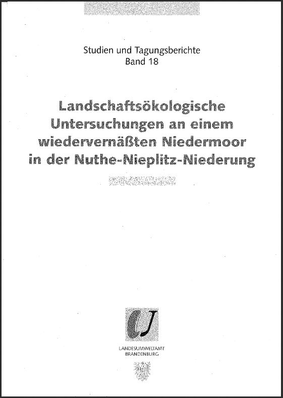 Bild vergrößern (Bild: Landschaftsökologische Untersuchungen an einem wiedervernässten Niedermoor - Studien und Tagungsberichte, Band 18)