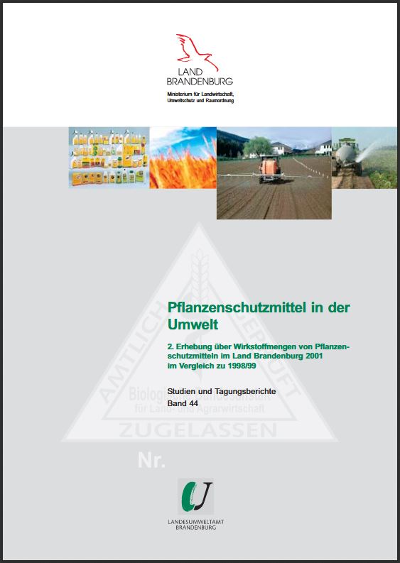 Bild vergrößern (Bild: Titelseite: Pflanzenschutzmittel in der Umwelt - Studien und Tagungsberichte, Band 44)