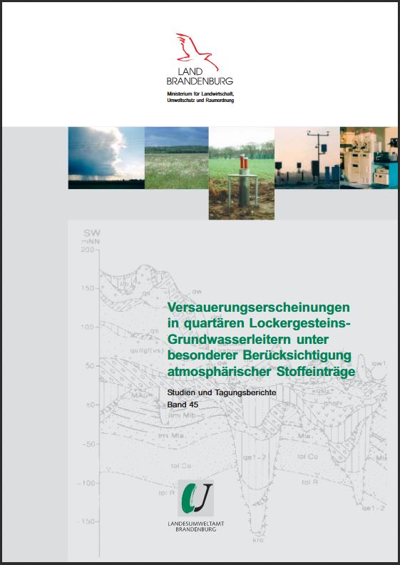 Bild vergrößern (Bild: Versauerungserscheinungen in quartären Lockergesteins-Grundwasserleitern unter besonderer Berücksichtigung atmosphärischer Stoffeinträge - Studien und Tagungsberichte, Band 45)