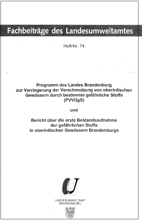 Bild vergrößern (Bild: Programm des Landes Brandenburg zur Verringerung der Verschmutzung von oberirdischen Gewässern  - Fachbeiträge, Heft 74)